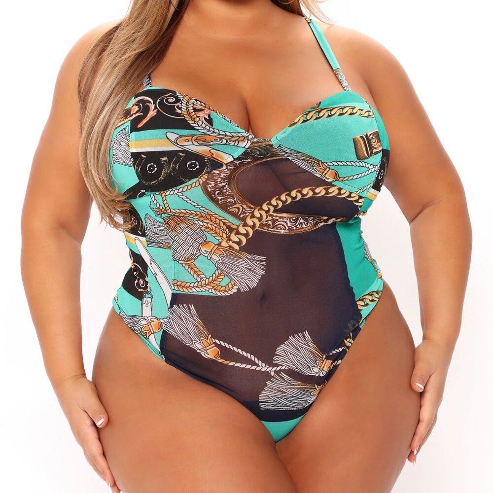 NWT Green Mesh Bodysuit